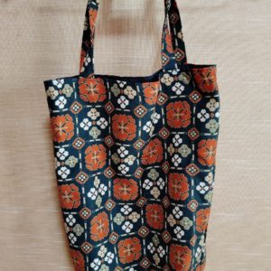 「花あそび」ちりめん手提げバッグ